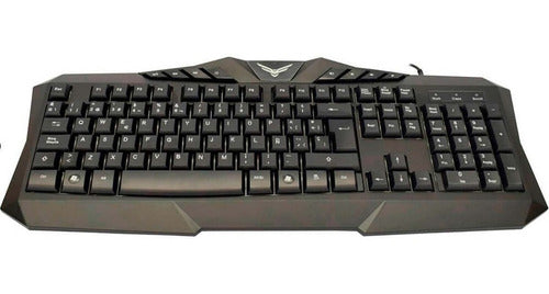 Teclado Gamer Pc Laptop Led Rgb Multimedia Naceb Ergonomico Alambrico Usb Español