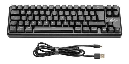 Teclado Gamer Yeyian Akil S3500 Mecánico Switch Red Negro