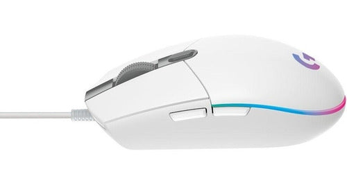 Mouse Logitech Óptico G203 Lightsync Alámbrico Usb Blanco