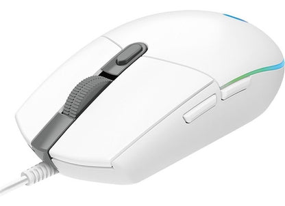 Mouse Logitech Óptico G203 Lightsync Alámbrico Usb Blanco