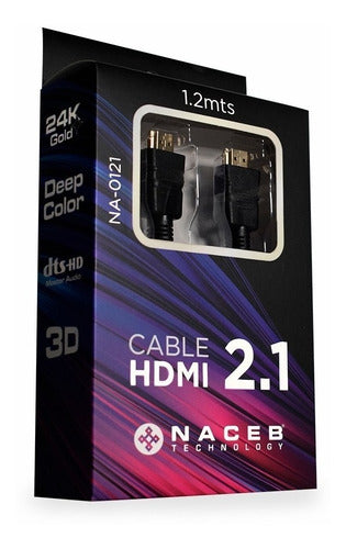 Naceb Cable Na-0121 Hdmi Macho 1.2 M Negro