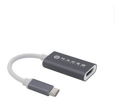 Naceb Adaptador Usb C Macho - Hdmi Hembra, Gris/blanco
