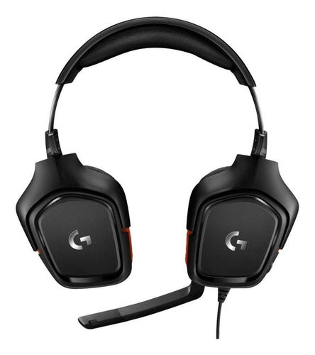 Audífonos Gamer Logitech G Series G332 Black Con Luz  Rojo