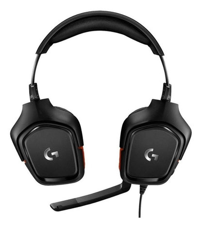 Audífonos Gamer Logitech G Series G332 Black Con Luz  Rojo