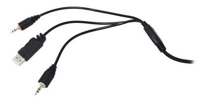 Naceb Audífonos Gamer Na-0311, Alámbrico, 2 M, Negro