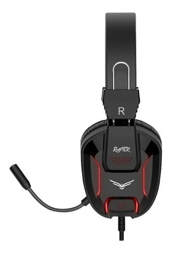 Audífonos Gamer Naceb Raptor Alámbrico 2.5 M Negro