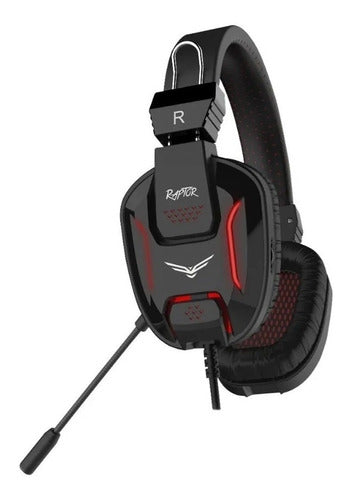 Audífonos Gamer Naceb Raptor Alámbrico 2.5 M Negro