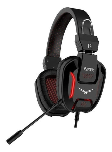 Audífonos Gamer Naceb Raptor Alámbrico 2.5 M Negro