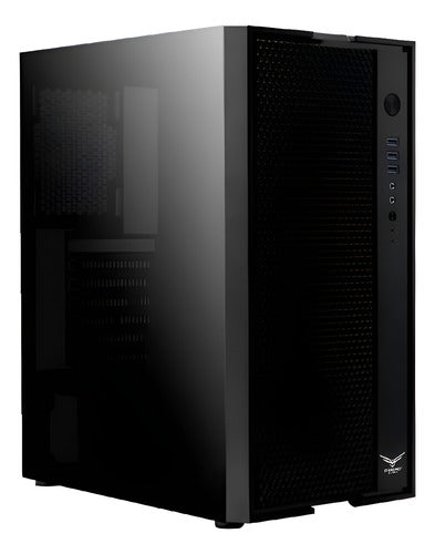Gabinete Naceb Cyper Rgb Negro Atx S/fuente Cristal Na-0611
