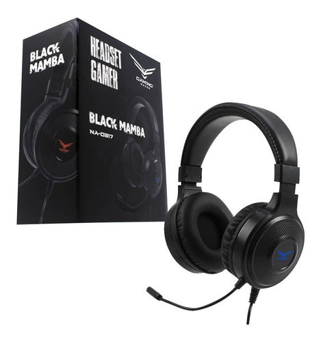 Naceb Audífonos Gamer Black Mamba Alámbrico 2 M Negro