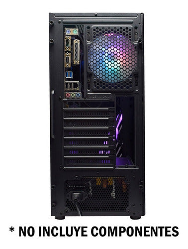 Gabinete Gamer Micro Atx 3 Ventiladores Led Rgb Naceb 0612