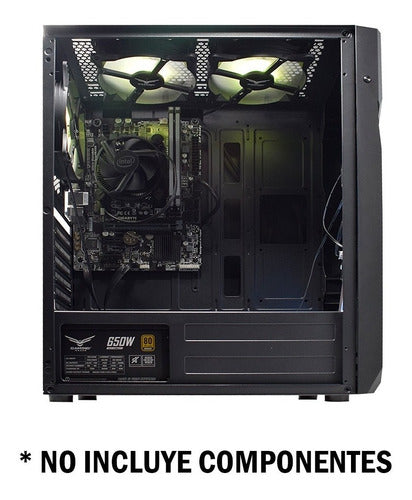 Gabinete Gamer Micro Atx 3 Ventiladores Led Rgb Naceb 0612