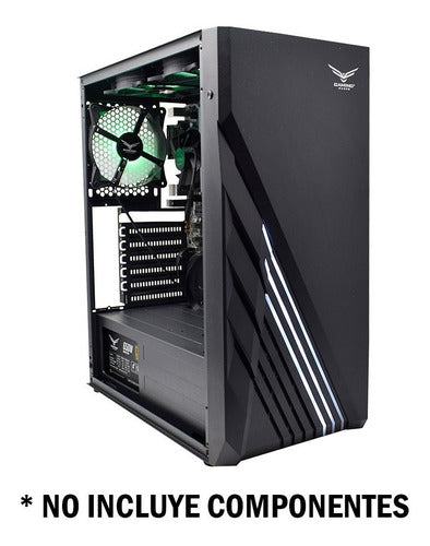 Gabinete Gamer Micro Atx 3 Ventiladores Led Rgb Naceb 0612