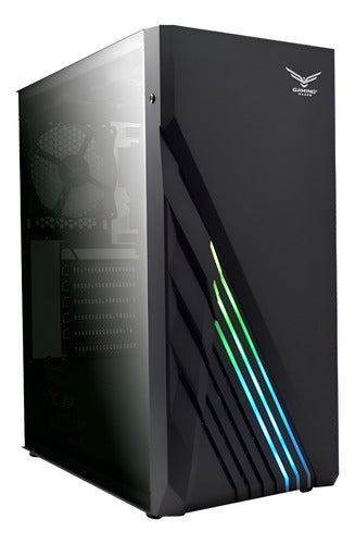 Gabinete Gamer Micro Atx 3 Ventiladores Led Rgb Naceb 0612
