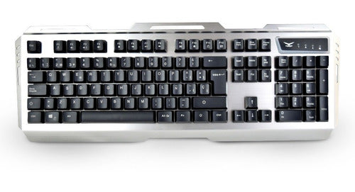 Kit Gamer De Teclado Mouse Naceb Na-0911 Alámbrico Usb Gris