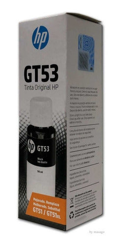 Botella Tinta Hp Gt51 / Gt53 Negro 1vv22al Original Mejorado