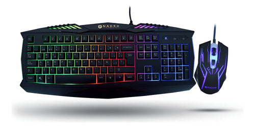 Kit Gamer Teclado Y Mouse Naceb Na-617 Alámbrico Usb Español