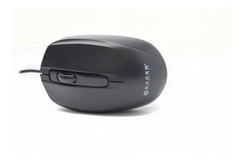 Kit Teclado Mouse Naceb Ergonomico Alambrico Usb Optico, Esp