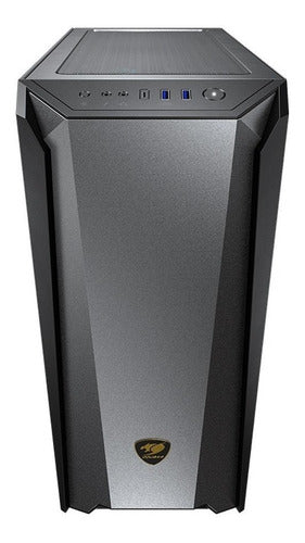 Gabinete Gamer Cougar Mx660 Iron Rgb Dark Black Media Torre