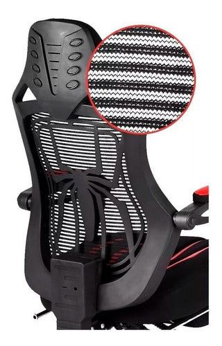 Silla Gamer Naceb Na-0928 Spider Con Reposa Piernas Plegable
