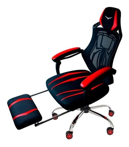 Silla Gamer Naceb Na-0928 Spider Con Reposa Piernas Plegable