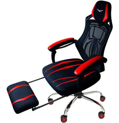 Silla Gamer Naceb Na-0928 Spider Con Reposa Piernas Plegable