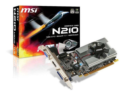 Msi N210-md1g/d3, Geforce 210, 1 Gb, Gddr3, 64 Bit