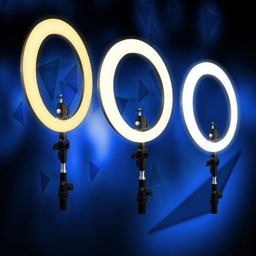 Aro De Luz Gamer Led Usb Con Tripie Game Factor Lrg300