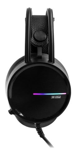 Diadema Gamer Con Microfono Game Factor Hs-502 Rgb 50mm