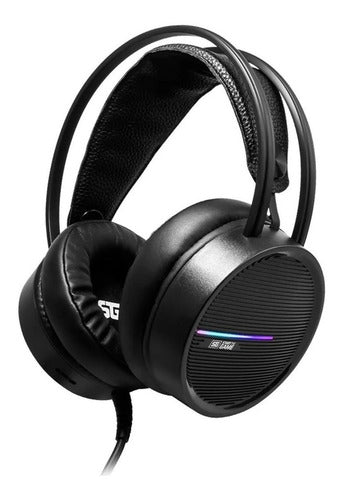 Diadema Gamer Con Microfono Game Factor Hs-502 Rgb 50mm