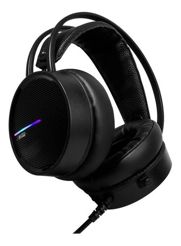 Diadema Gamer Con Microfono Game Factor Hs-502 Rgb 50mm