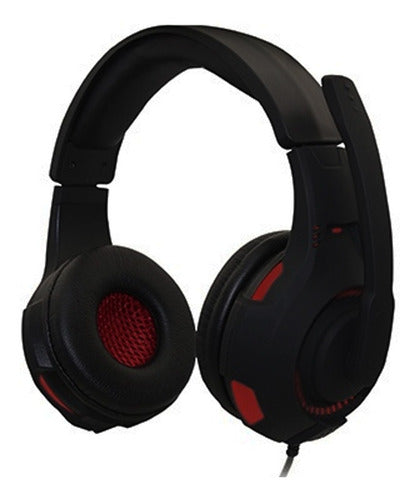 Naceb Audífonos Gamer, Alámbrico, 3.5mm, Negro/rojo