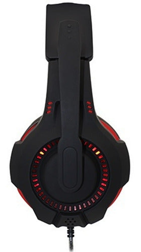Naceb Audífonos Gamer, Alámbrico, 3.5mm, Negro/rojo