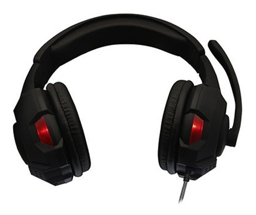 Naceb Audífonos Gamer, Alámbrico, 3.5mm, Negro/rojo