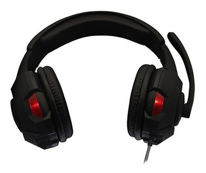 Naceb Audífonos Gamer, Alámbrico, 3.5mm, Negro/rojo