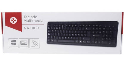 Teclado Naceb Technology Na-0109, Alámbrico, Usb, Negro
