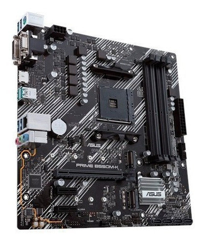 Motherboard Asus (Prime B550M-K) Socket Am4,4*Ddr4,Hdmi 2.1,Dvi-D,Vga,Pcie-4.0,Micro Atx