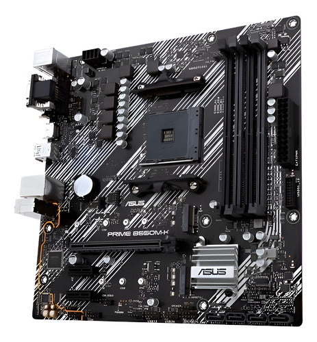 Motherboard Asus (Prime B550M-K) Socket Am4,4*Ddr4,Hdmi 2.1,Dvi-D,Vga,Pcie-4.0,Micro Atx