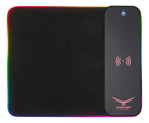 Mouse Pad Naceb Na-0926 Con Carga Inalambrica Leds Rgb