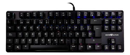 Teclado Mecanico Gamer Rgb Multimedia Tkl Blue Game Factor