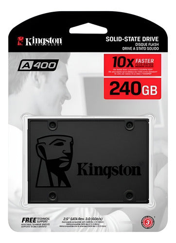 Ssd Kingston A400 Disco Duro Solido 240 Gb Negro Sa400s37