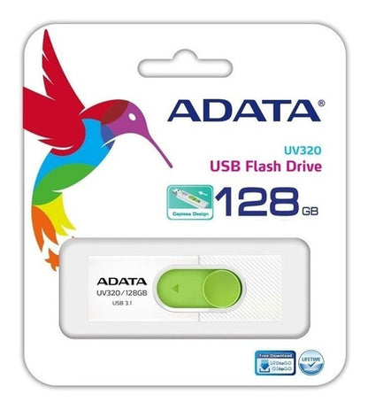 Memoria Usb Adata Uv320 128Gb Usb3.1 Blanco Verde Auv320 128