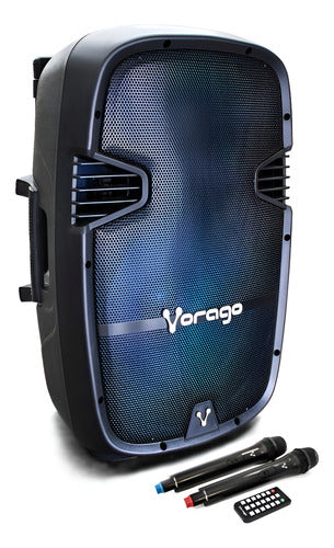 Bafle Amplificado 15 Pulgadas Tripie Mas 2 Microfonos Vorago