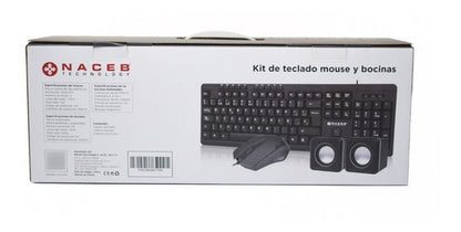 Kit Teclado/ Mouse /bocinas Naceb Na-228n /v /v