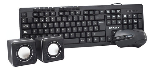 Kit Teclado/ Mouse /bocinas Naceb Na-228n /v /v