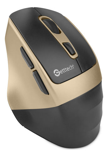 Mouse Ergonómico Getttech  1600dpi Óptico Bluetooth 2.4g
