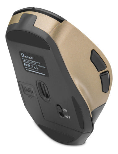 Mouse Ergonómico Getttech  1600dpi Óptico Bluetooth 2.4g