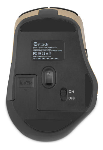 Mouse Ergonómico Getttech  1600dpi Óptico Bluetooth 2.4g