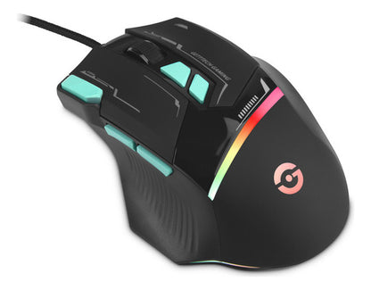 Mouse Gamer Getttech Alámbrico Dpi 7200 8 Botones  Rgb