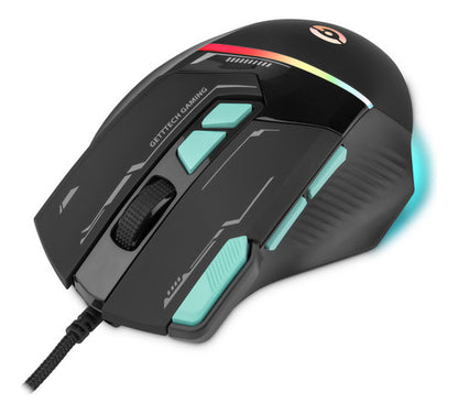 Mouse Gamer Getttech Alámbrico Dpi 7200 8 Botones  Rgb